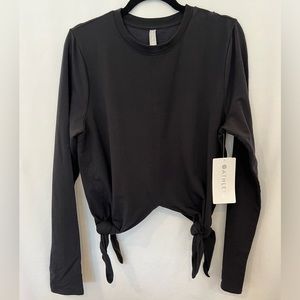 Athleta Women’s Black Samsara Side Tie Sweatshirt Size L NWT!